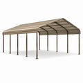 Abri voiture en acier galvanisé marron 600x300x260 cm
