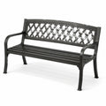 Banc de jardin en métal noir