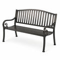 Banc en métal noir 125 cm