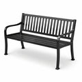 Banc en métal noir 150 cm