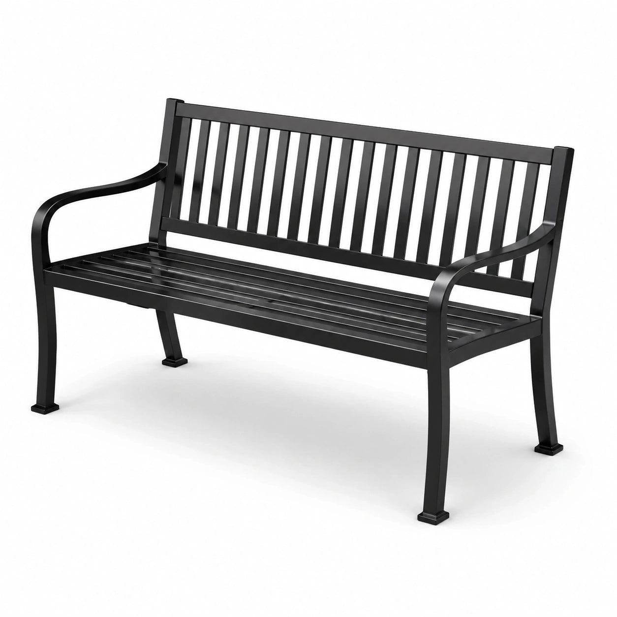 Banc en métal noir 150 cm