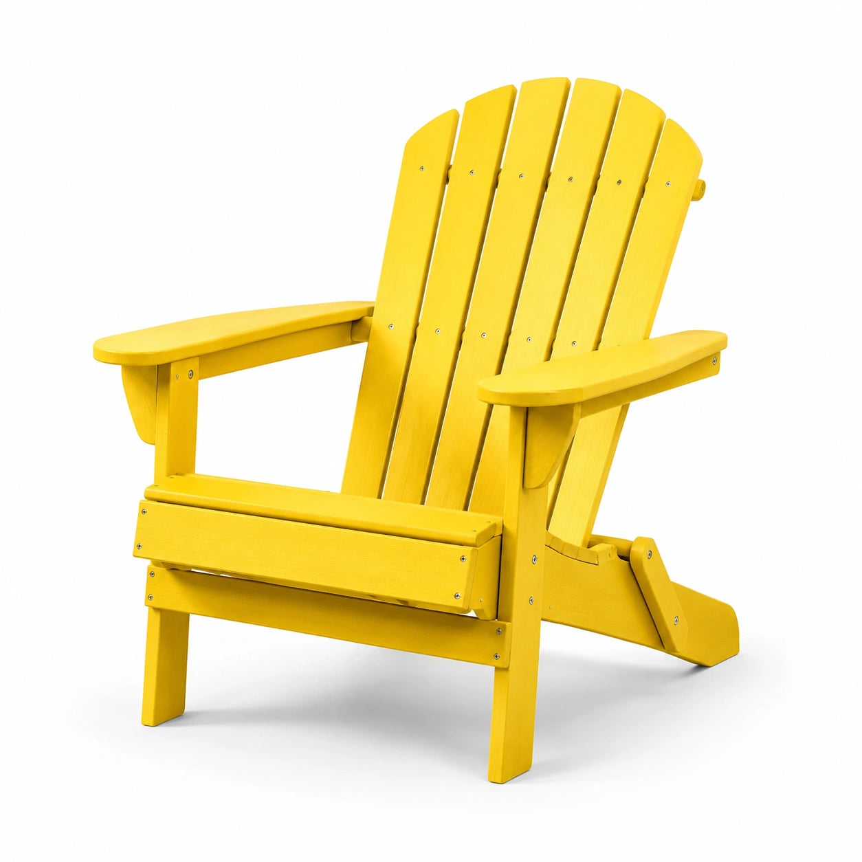 Chaise Adirondack en bois pour extérieur - Jaune
